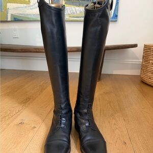 Parlanti Miami Black Leather Riding Boots